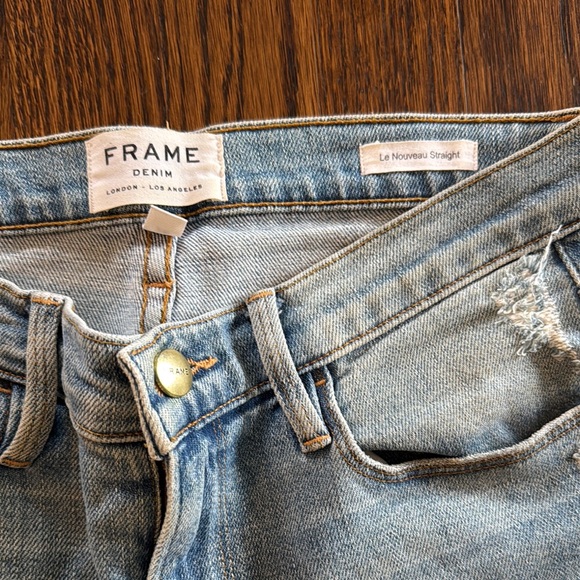 Frame Denim Light Blue Ankle Jeans- Le Nouveau Straight - Picture 2 of 4
